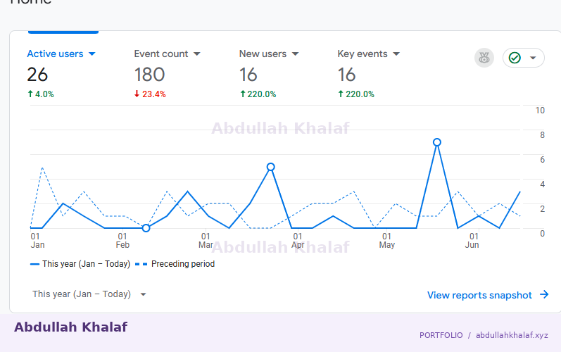 Google Analytics · audience & events — private details removed