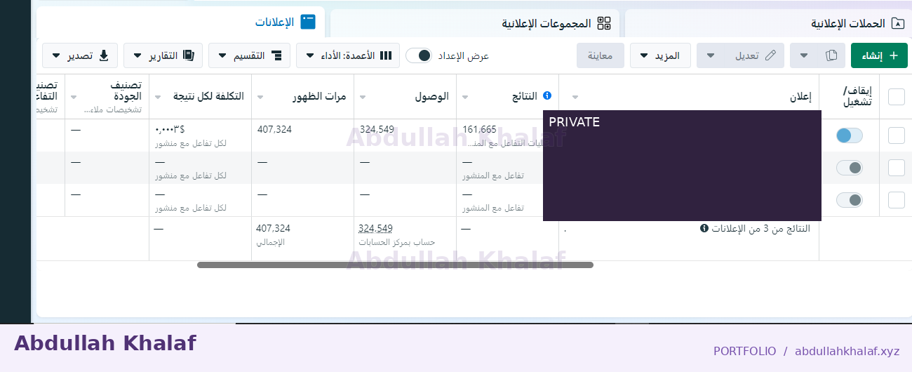 Meta Ads · historical report — private details removed