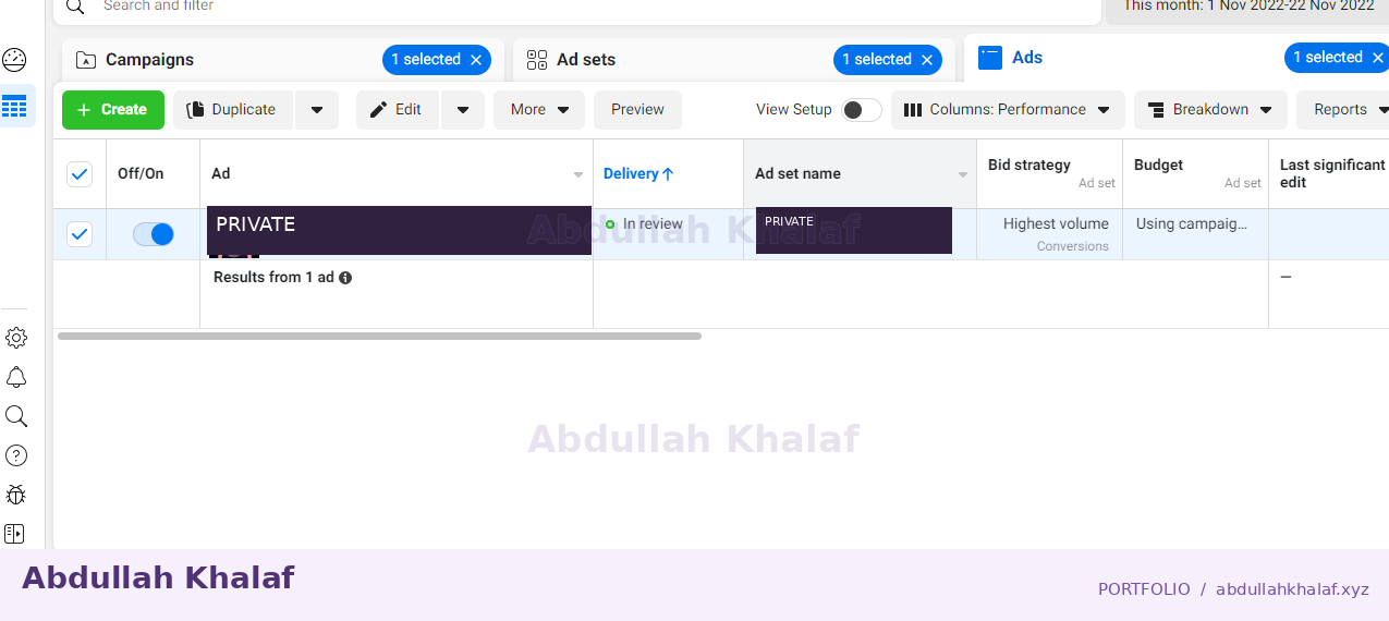 Meta Ads · historical report — private details removed