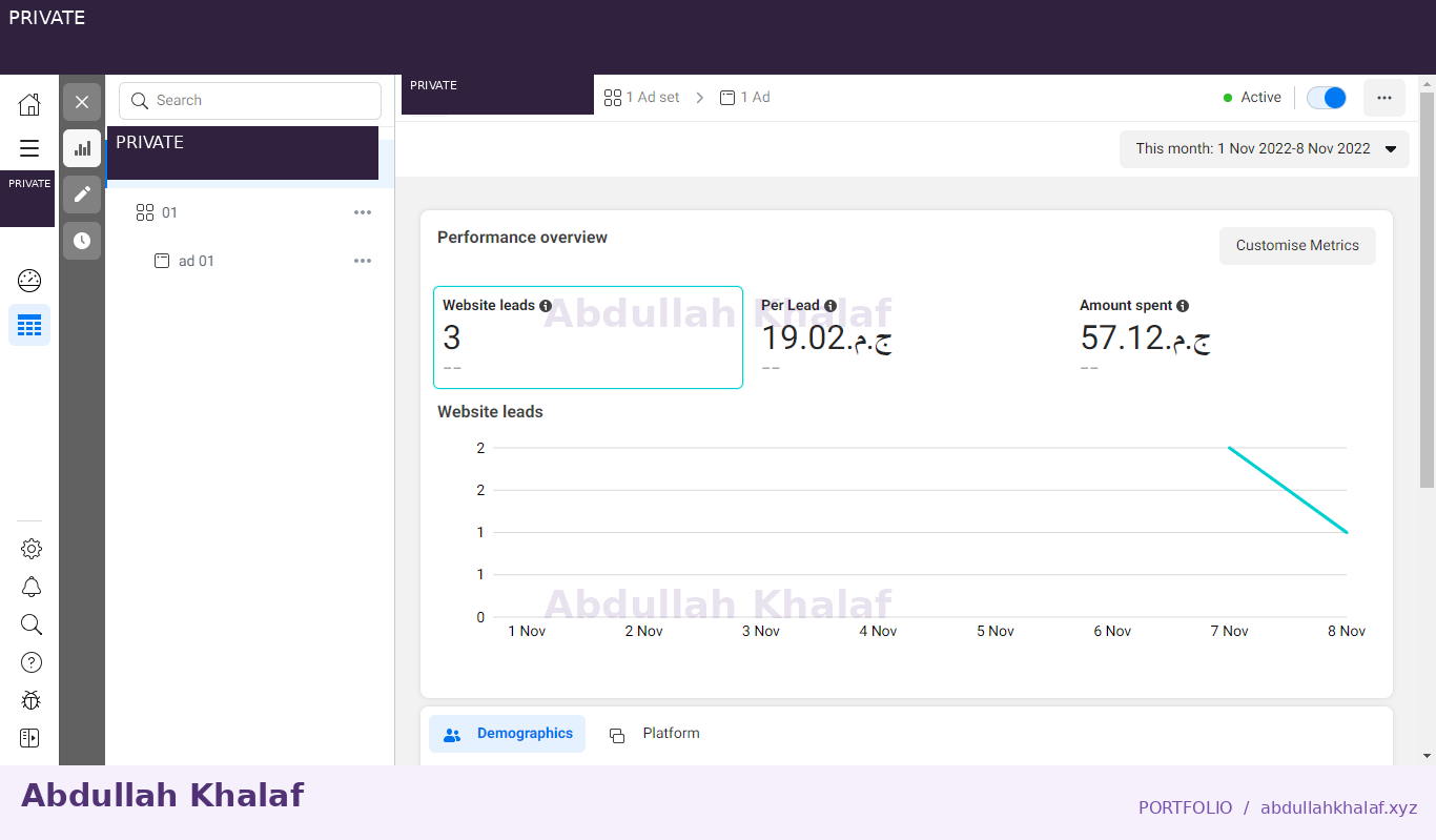 Meta Ads · historical report — private details removed