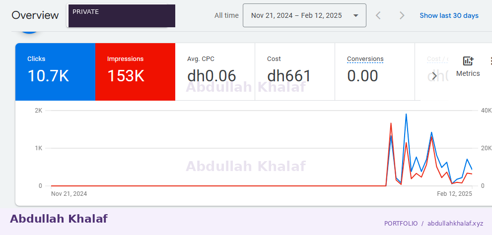 Google Ads · historical report — private details removed